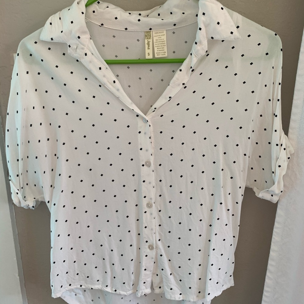 Polka dot button up